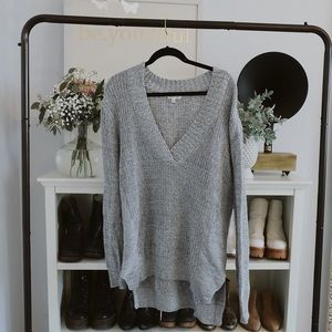 Grey V-Neck Tunic